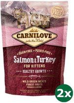Carnilove salmon / turkey kittens kattenvoer 2x 400 gr