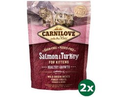 Carnilove salmon / turkey kittens kattenvoer 2x 400 gr