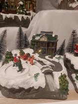 kerstdorp huisjes set van 3 stuks met licht en beweging lxbxh 19x16x15cm winterdorp kerst