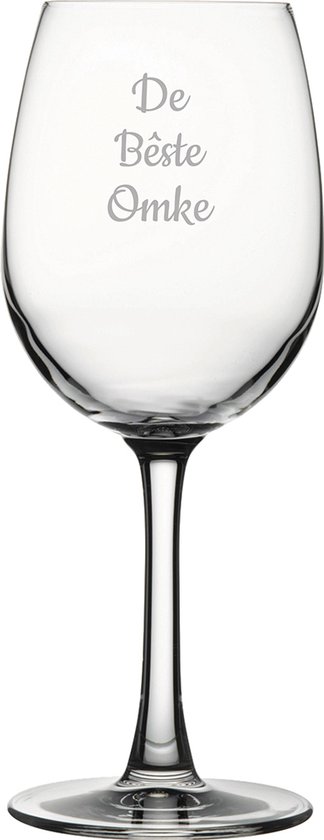 Gegraveerde witte wijnglas 36cl De Bêste Omke