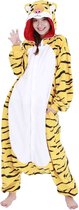 Gele Tijger Onesie Premium Verkleedkleding - Volwassenen & Kinderen - Onesize (155-180 cm)