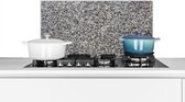 Spatscherm keuken - Achterwand keuken - Graniet print - Industrieel - Grijs - Zwart - Spatwand - 70x30 cm - Muurbeschermer