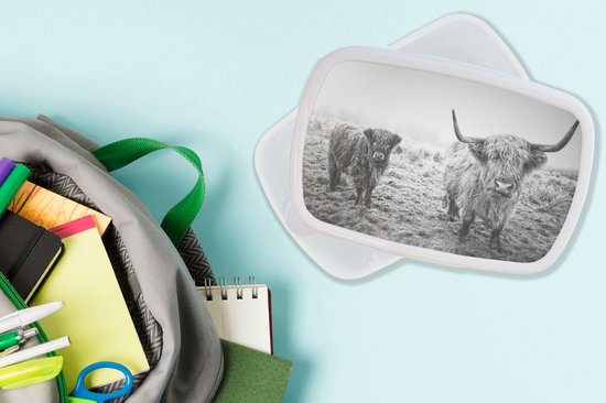 Boîte à pain Wit - Boîte à lunch - Boîte à pain - Highlanders écossais - Lumière - Air - Nature - 18x12x6 cm - Adultes