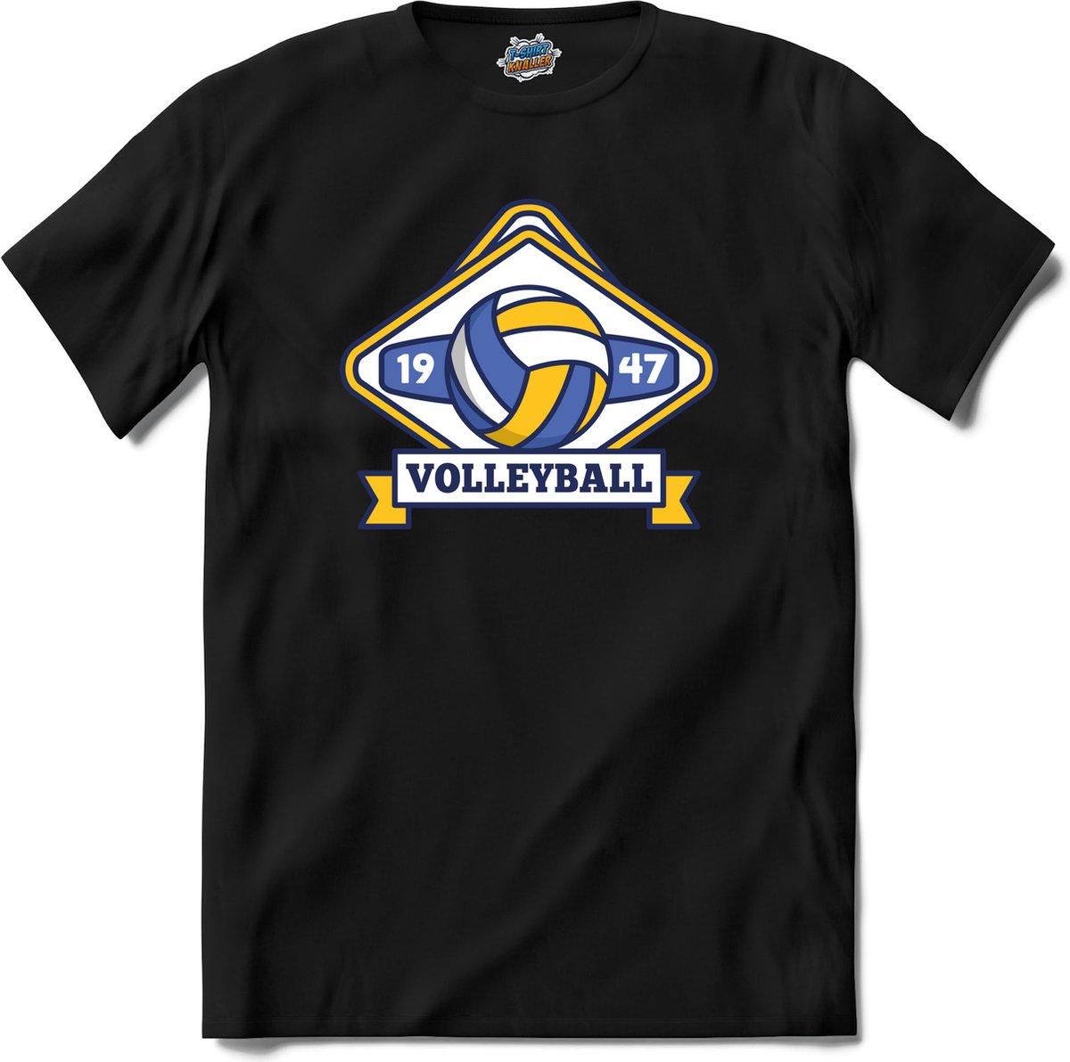 Volleybal sport - T-Shirt - Meisjes - Zwart - Maat 8 jaar