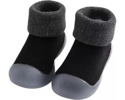 Baby-Slofje fleece soksloffen voor baby's - zwart