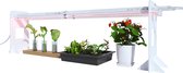 HortiPower - Nurser 3 - 4 x 45cm - Kweeklampen set voor Thuis - Daglicht loos kweken - 400-780nm - 8W - Groeilamp voor opkweken en planten groei en Bloei - Kweeklamp - Full spectrum groeilampen
