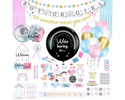 Partizzle Gender Reveal Party Versiering Pakket - Babyshower Ballonnen Decoratie - Geslacht Bekend Maken - Boy or Girl - XXL