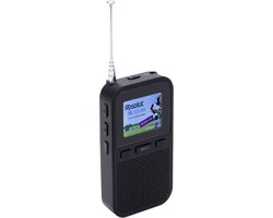 Denver DAB Radio - Noodradio / Noodpakket - Oplaadbaar (accu) - Draagbare radio - 60 voorkeuzezenders - Reiswekker - DAH126 - Zwart