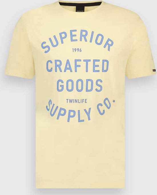 Twinlife T-shirt T Shirt Crew Logo Tw13505 French Vanilla 110 Mannen Maat -  XL | bol.com