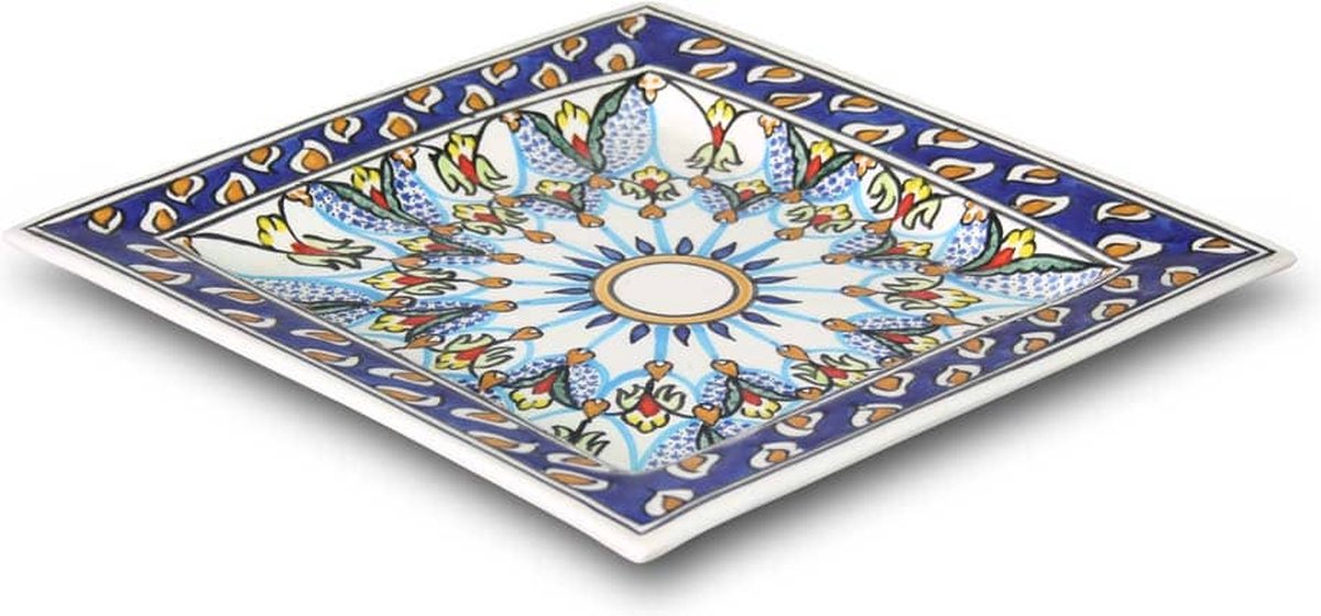 Marokkaanse Schaal Vierkant Blauw 30 x 30cm