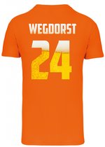 T-shirt Wegdorst 24 Bières | Chemise Holland Oranje | Coupe du monde de Voetbal 2022 | Supporter de Nederlands Elftal | Orange | taille S