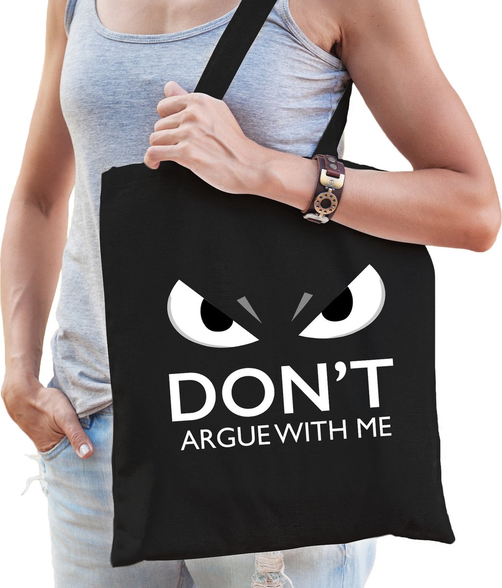 Bellatio Decorations dont argue cadeau katoenen tas - volwassenen - zwart