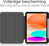 Hoesje Geschikt voor iPad 2022 Hoesje Case Hard Cover Hoes Book Case Met Uitsparing Geschikt voor Apple Pencil - Bloesem