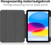 Hoes Geschikt voor iPad 2022 Hoes Book Case Hoesje Trifold Cover Met Uitsparing Geschikt voor Apple Pencil - Hoesje Geschikt voor iPad 10 Hoesje Bookcase - Galaxy