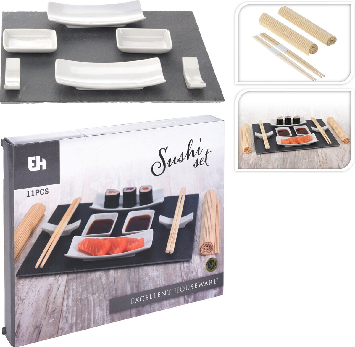 Excellent Houseware Sushi Set Met Dienblad Sushi Servies Stokjes