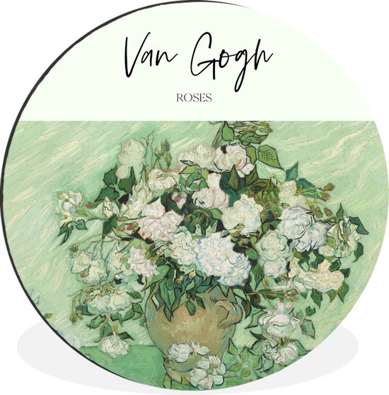 Wandcirkel Oude Meesters - Muurcirkel - Aluminium - ⌀ 60 - Van Gogh - Kunst - Roses"