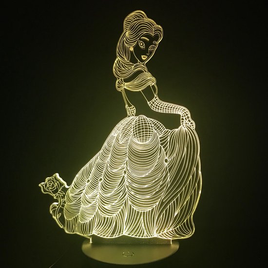 LAMPE LED 3D - Princesse