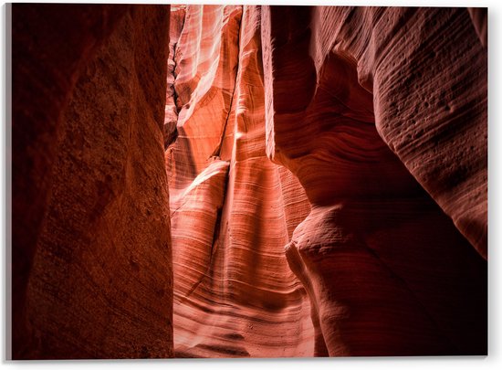 WallClassics - Verre Acrylique - Lower Antelope Canyon - 40x30 cm Photo sur Verre Acrylique (Avec Système de Suspension)