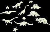 Muurstickers Dinosaurus / Dino's - Glow in the dark - met foam tape