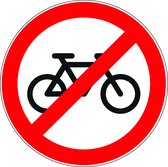 Verboden fietsen te plaatsen sticker 10cm - Sticker verboden voor fietsen Sticker geen fietsen - Verbodssticker - Parkeerverbod stickers - Sticker voor binnen en buiten