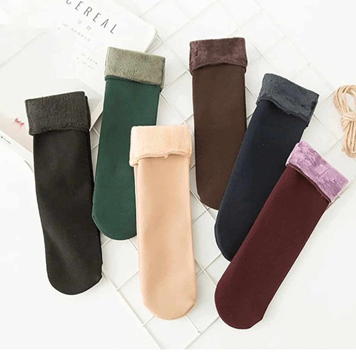 Basic Treasure 5 paar knuffelsokken voor dames, wollige sokken, dikke Basic Treasure 5 paar knuffelsokken voor dames, wollige sokken, dikke