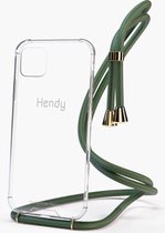 Hendy telefoonhoesje met koord - Classic - Army Green  - iPhone 11 Pro