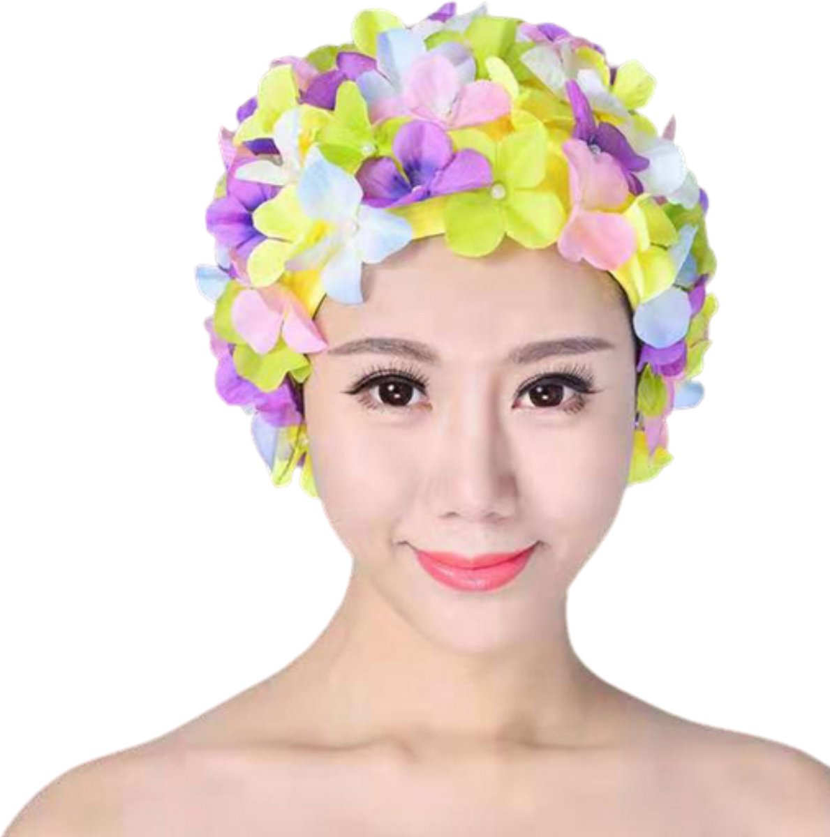 Winkrs | Diverse kleuren bloemetjes badmuts | Douche accessoire, haarbedekking, douchecap, zwemmen — afbeelding 5