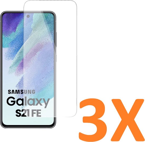 Screenprotector Glas - Tempered Glass Screen Protector - 3x Geschikt voor: Samsung Galaxy S21FE / Samsung Galaxy S21 FE