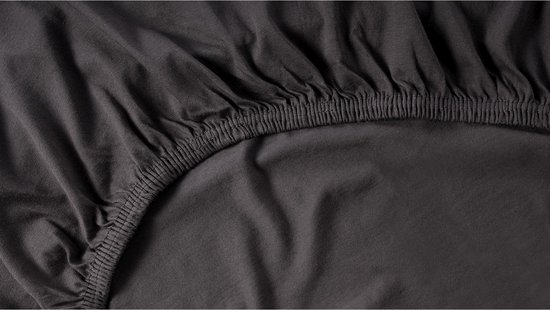 Beter Bed Select Hoeslaken Jersey voor topper - 160 x 200/210/220 cm - Antraciet
