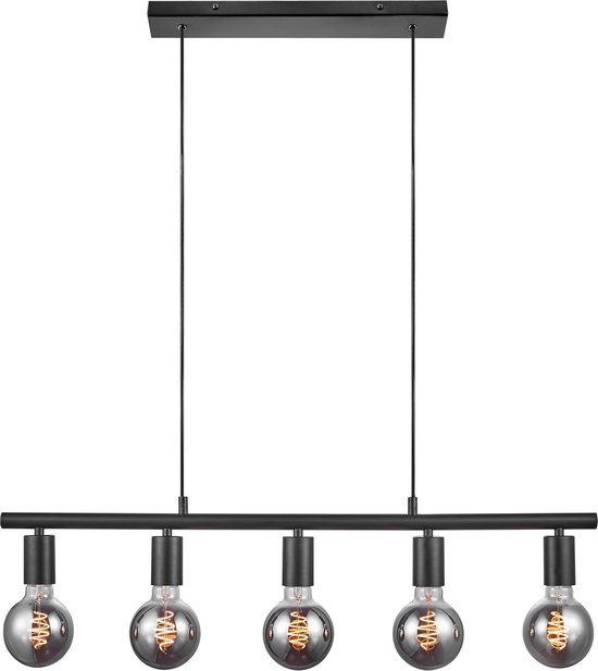 Nordlux plafondlamp 'Paco' - 5 lichtpunten - zwart - metaal