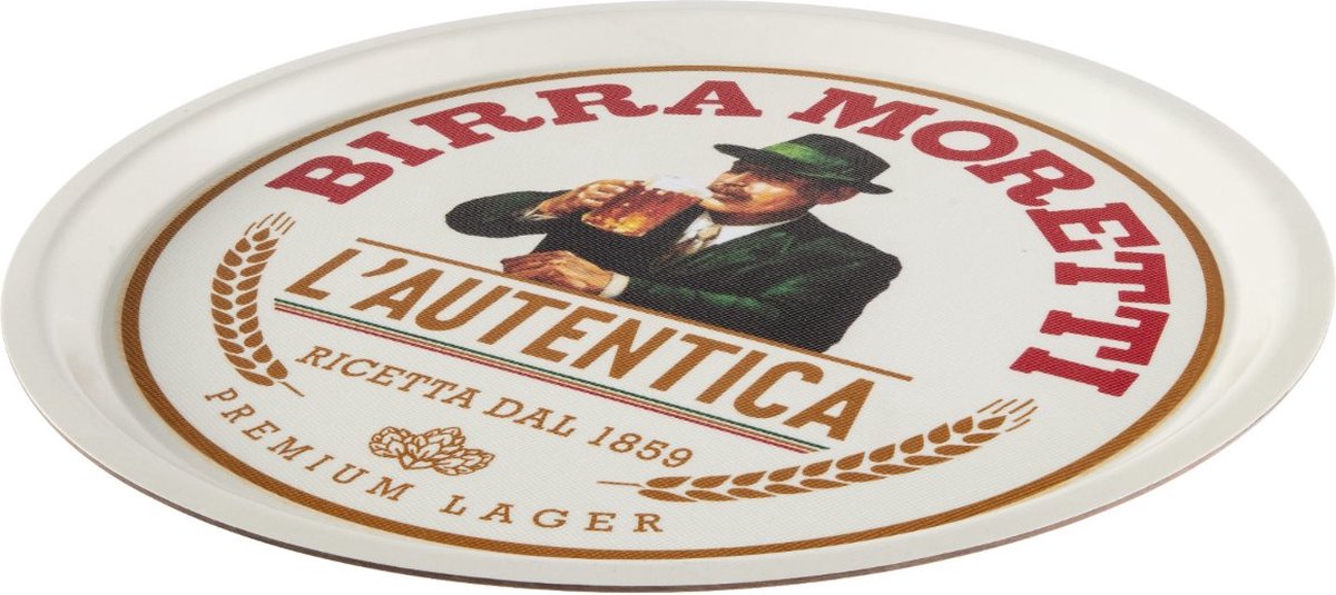 Birra Moretti Bier Dienblad Origineel 40 cm Horeca Mancave