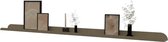 Fotolijstplank metaal - 150cm - Kleur Taupe / wandplank - fotoplank - plank zwevend