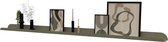 HOYA living - fotolijstplank metaal 150cm - Salie - wandplank - fotoplank