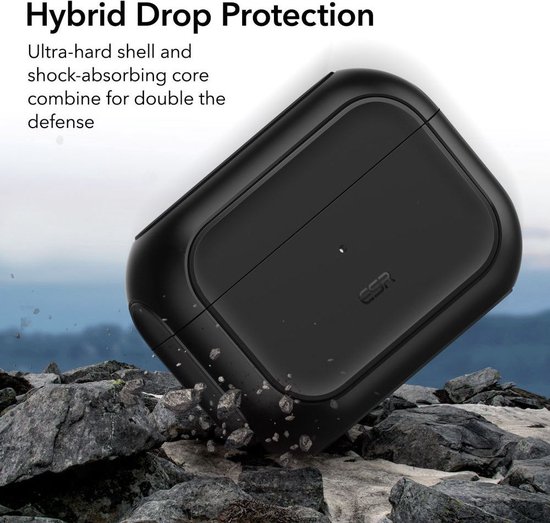 ESR Orbit HaloLock Hoesje MagSafe Geschikt voor Apple AirPods Pro 1/2 Zwart - Esr