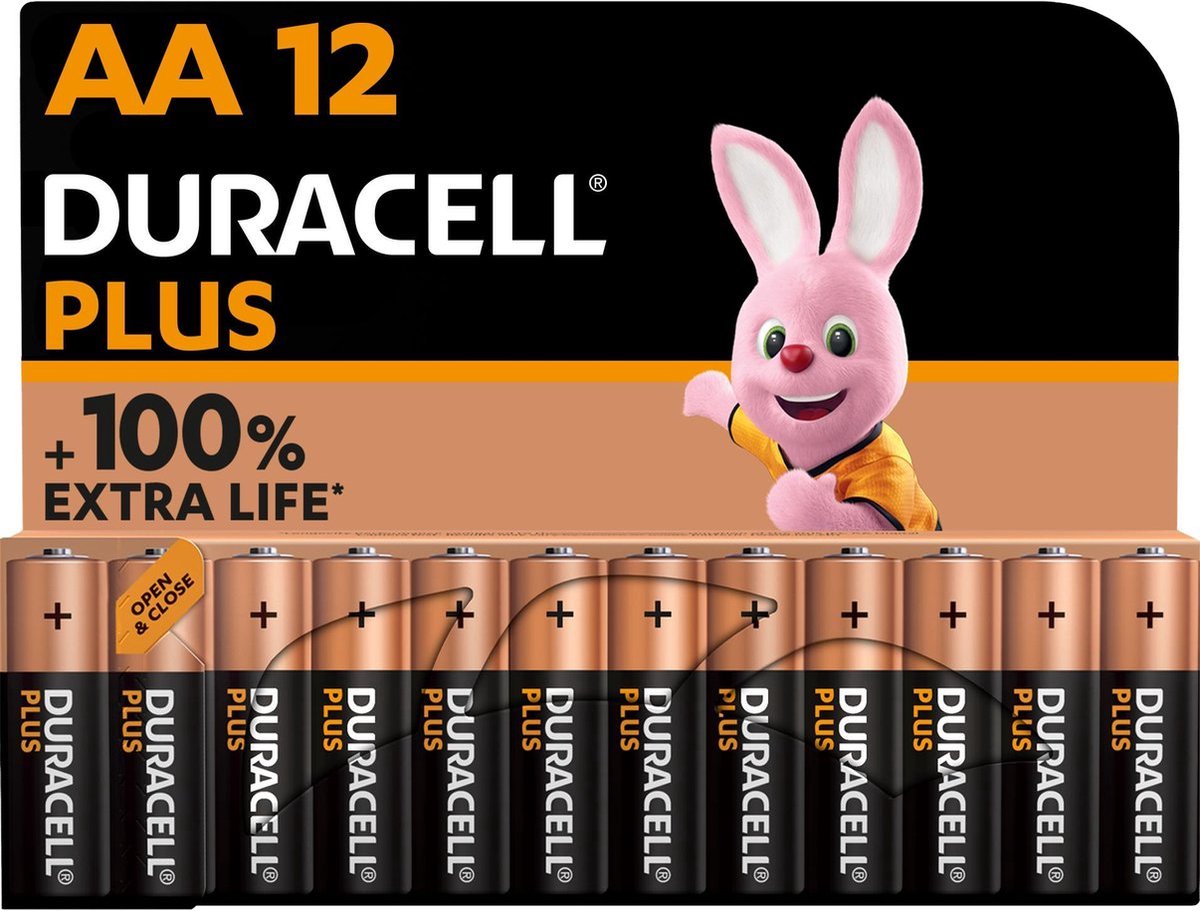 Batterij duracell plus aa 12st - 12 stuks