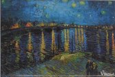 koelkast magneet sterrennacht water Van Gogh