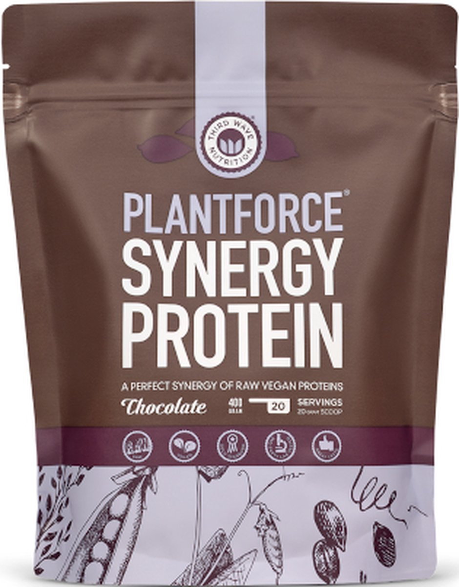 Plantforce Synergy Vegan Proteïne / Protein - Third Wave Nutrition | Eiwitpoeder / Eiwitshake | 400g | Chocolade