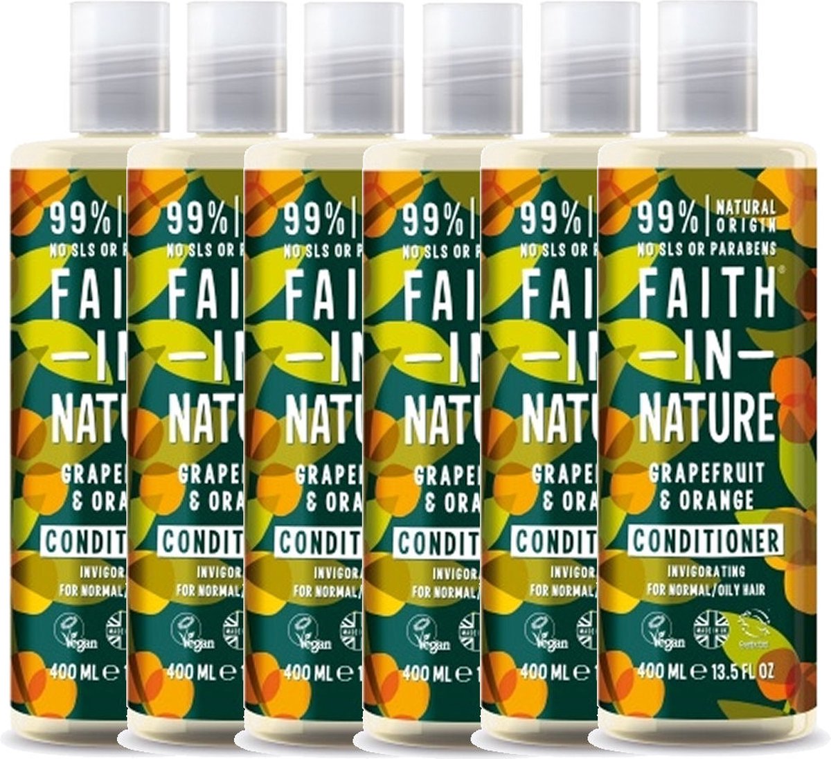 FAITH IN NATURE - Conditioner Grapefruit & Orange - 6 Pak - Voordeelverpakking