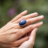 Ring Zentana Lapis Lazuli - Coupe cabochon - Ajustable - Amitié