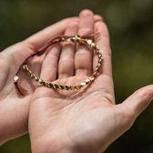 Bracelet porte-bonheur Zentana - Bracelet tibétain doré - Handgemaakt