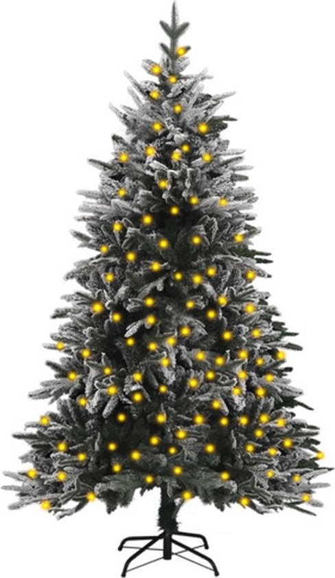 vidaXL Kunstkerstboom met verlichting en kerstballen 180 cm groen | Leen Bakker