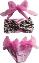 Taille 86 Bikini rose noeuds Imprimé animal Maillot de bain imprimé léopard Maillot de bain bébé et enfant