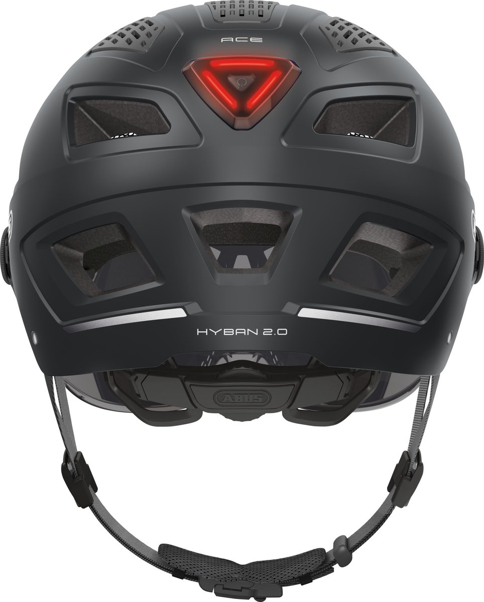 ABUS Hyban 2.0 ACE Fietshelm - Maat  L (56-61 cm) - velvet black