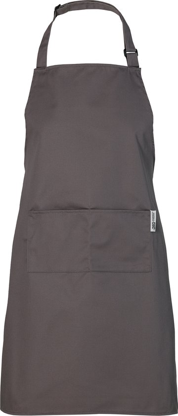 Chefs Fashion - Keukenschort voor dames en heren - Unisex - Grijs Schort - 2 zakken - Simpel verstelbaar - 71 x 82 cm