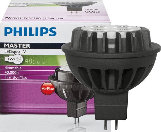 Philips Master CR190 Led GU5.3 - 7W - 400lm - Dimmable | bol.com