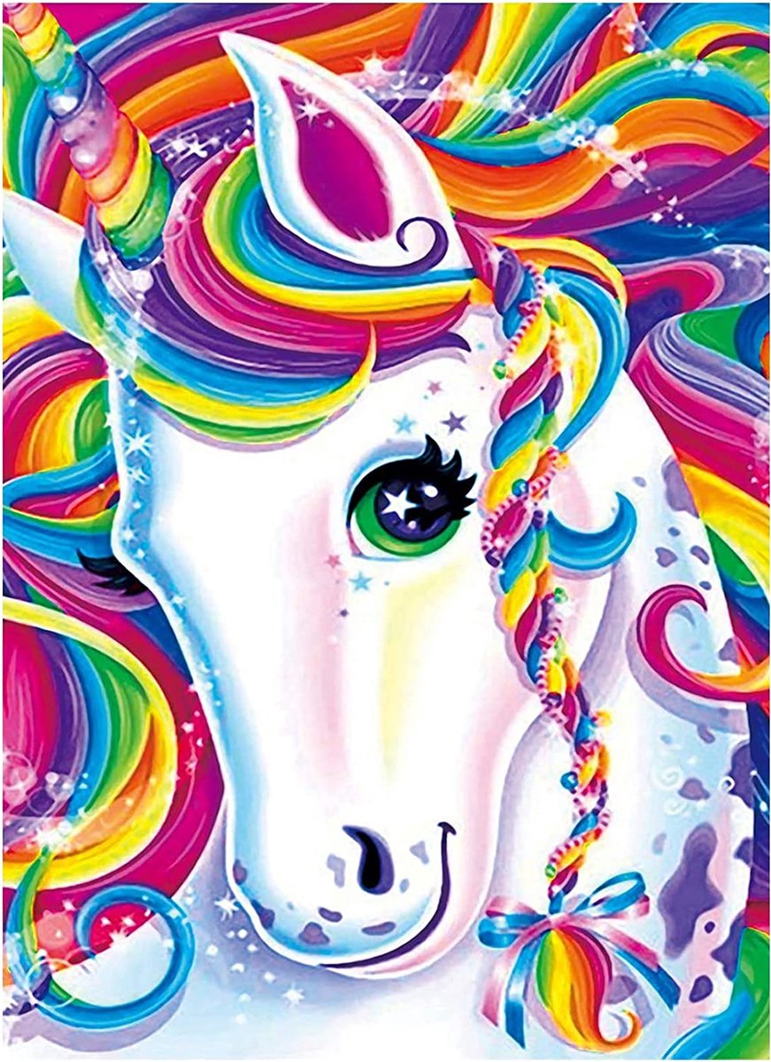 Lienz® Diamond Painting volwassenen 30x40cm – Rond – Eenhoorn – Pakket Volwassenen en kinderen