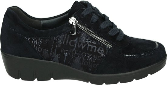 Semler J7085 - Dames veterschoenen - Kleur: Blauw - Maat: 40