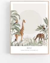 Persoonlijke sterrenhemel poster | TROPICAL JUNGLE x ELLIE - 40x50 cm - Sterrenhemel poster - Babykamer en kinderkamer