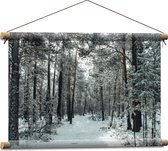 WallClassics - Affiche Textile - Forêt d'Hiver - 60x40 cm Photo sur Textile