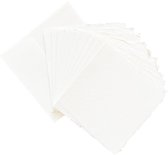 Set van 10 vierkante kaarten en enveloppen 15x15 cmTree Free handgeschept katoenpapier, wit